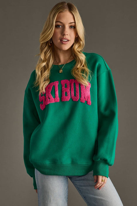 Green Ski Bum Sweatshirt