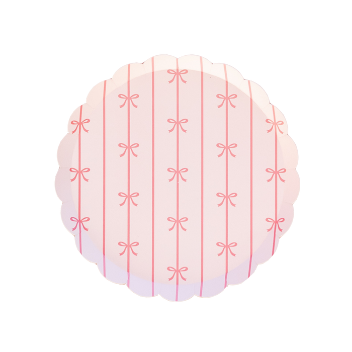 PETAL PINK BOW SMALL PLATES