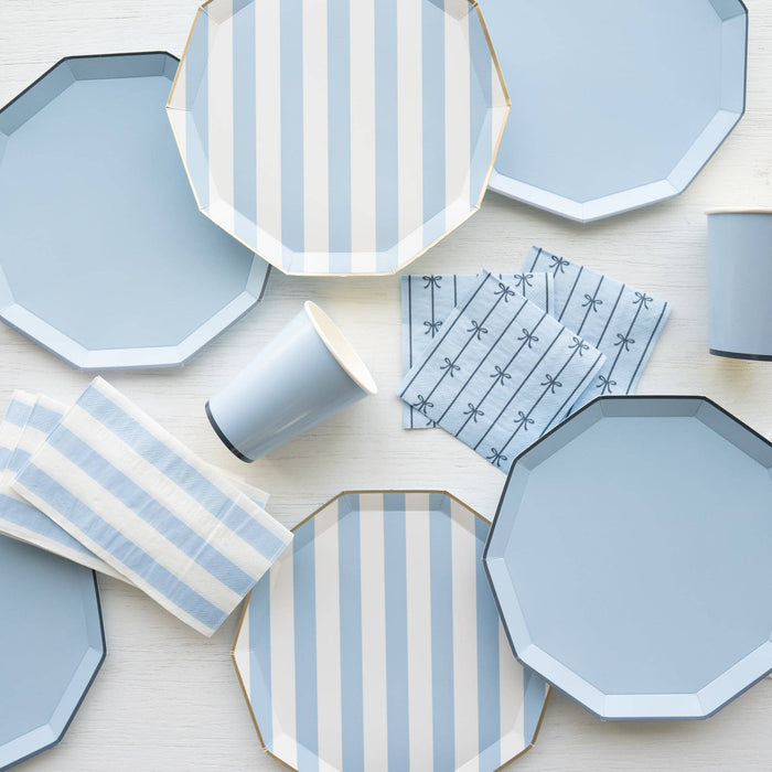 SKY BLUE BOW SMALL NAPKINS