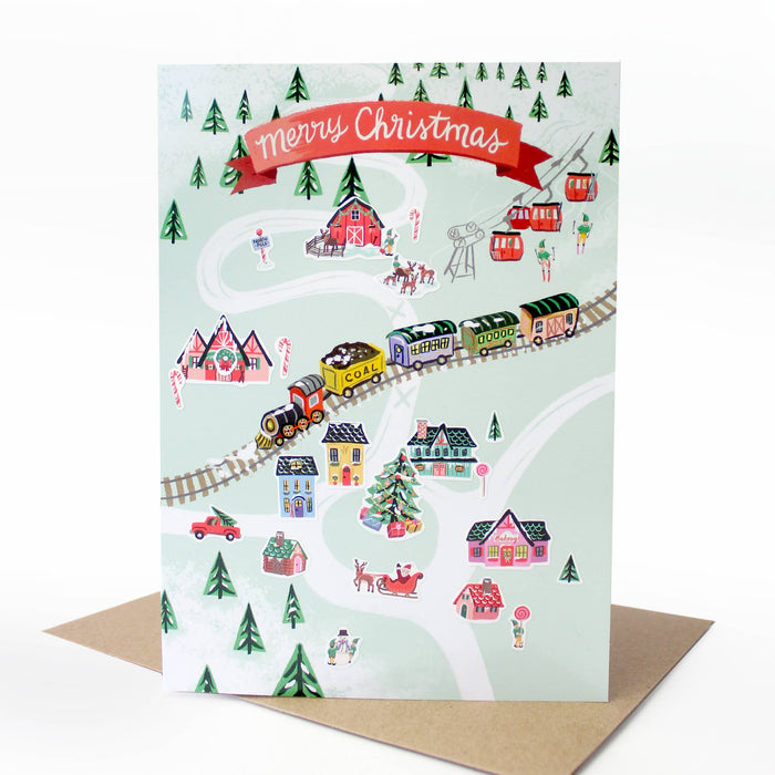 Sticker Scene Card | North Pole Village