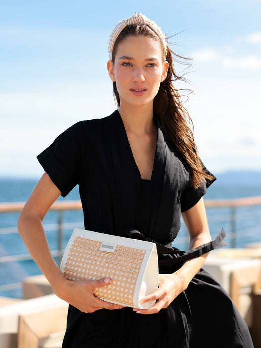 Tan Soleil Clutch