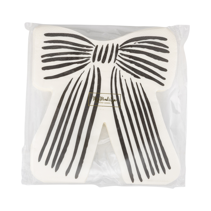 Black/Cream Bow Shaped Napkin
