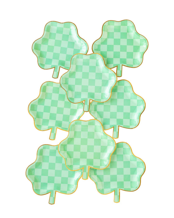 Checkered Shamrock Plate