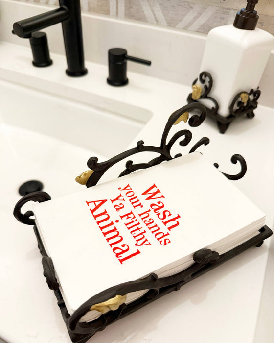Wash Hands Filthy Animal Guest Towels