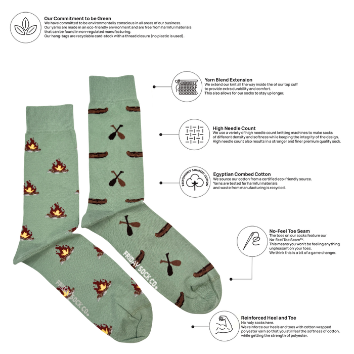 Canoe & Campfire mismatched Men's Sock