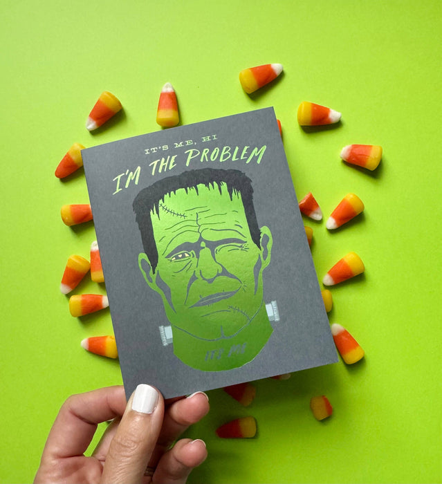 Junkie it's Me Frankenstein Halloween Card
