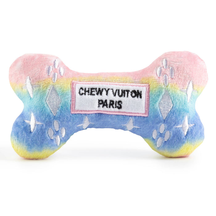 Lg Pink Ombre Chewy Vuiton Bone Dog Toy