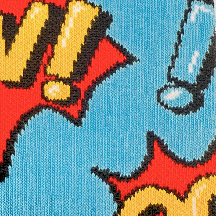 Zap Pow Comic Mismatched Men's Sock