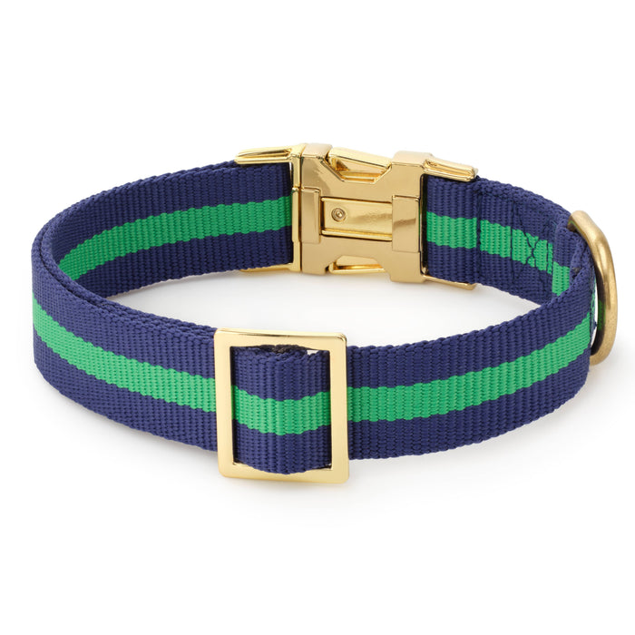 Camden Striped Webbing Dog Collar