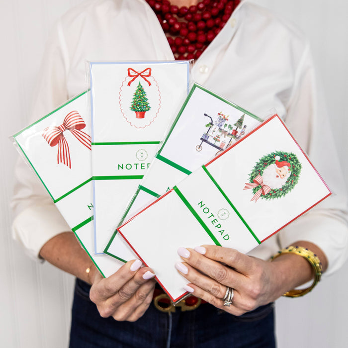4"x8" Santa Wreath Notepad