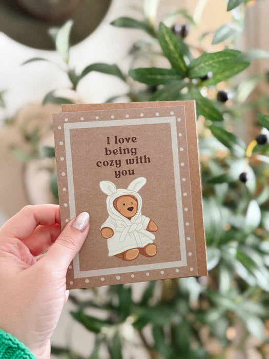 Cozy Jelly Bear w/Robe Card