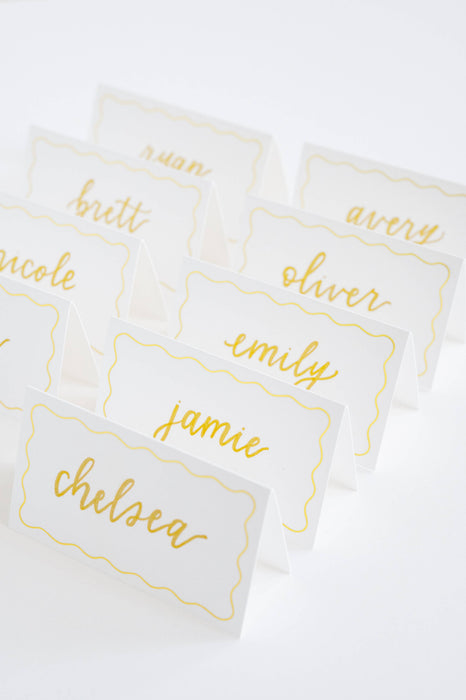 Gold Scallop Place Card