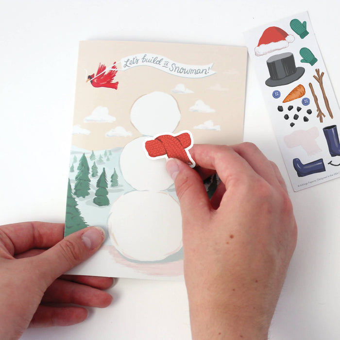 Sticker Scene Card | Build a Snowman