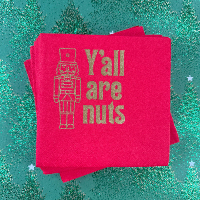Y'all Are Nuts Nutcracker Bev Napkins