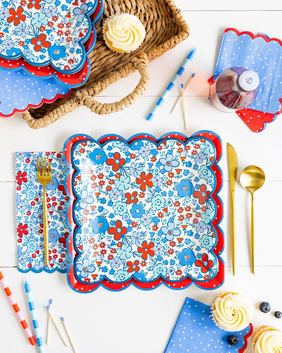 Floral Americana 9" Plate