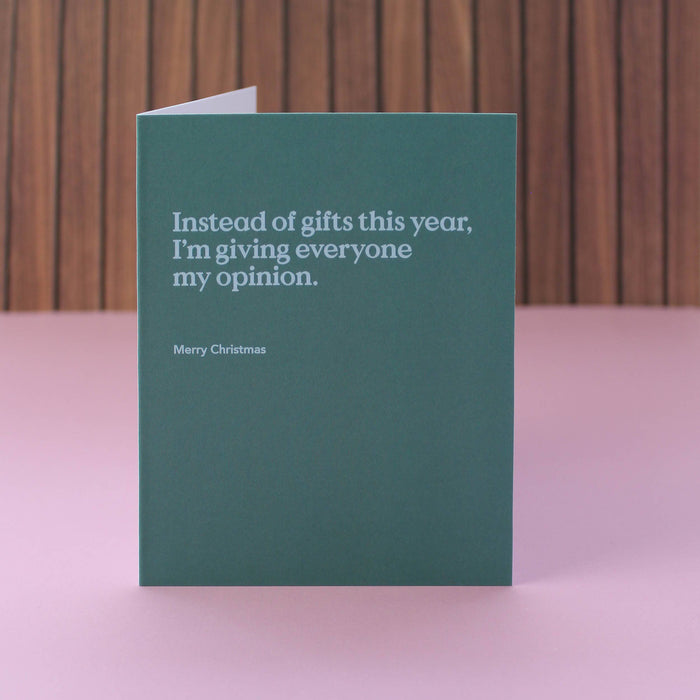 Instead of Gifts Christmas Card