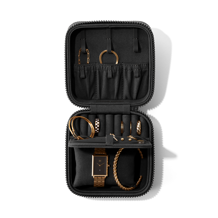 Frankie Jewelry Case in Onyx, Large