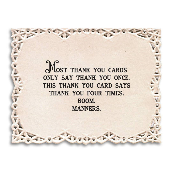 Funny Vintage Thank You Card