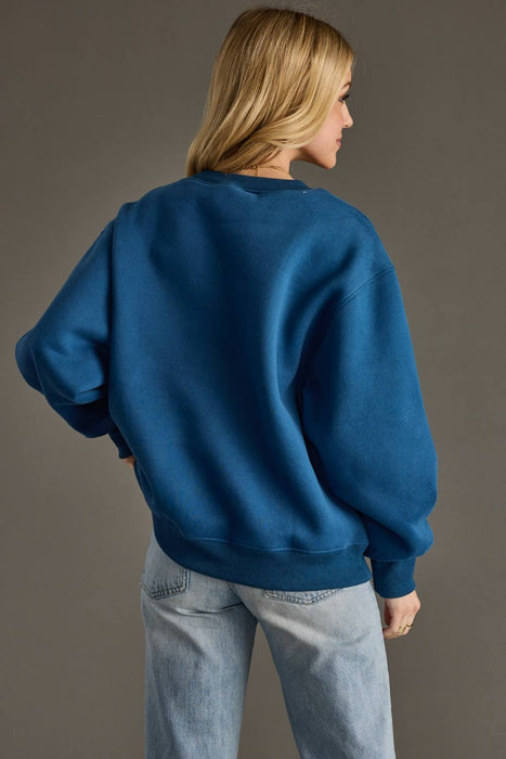 Blue & White Apres Sweatshirt