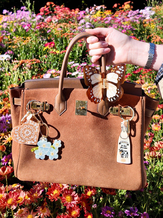 Forget-Me-Not Bag Charm + Keychain | Eco-Friendly