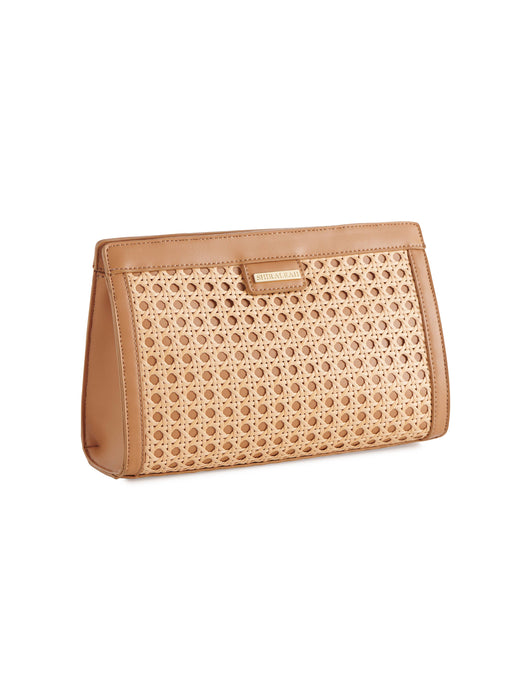 Tan Soleil Clutch
