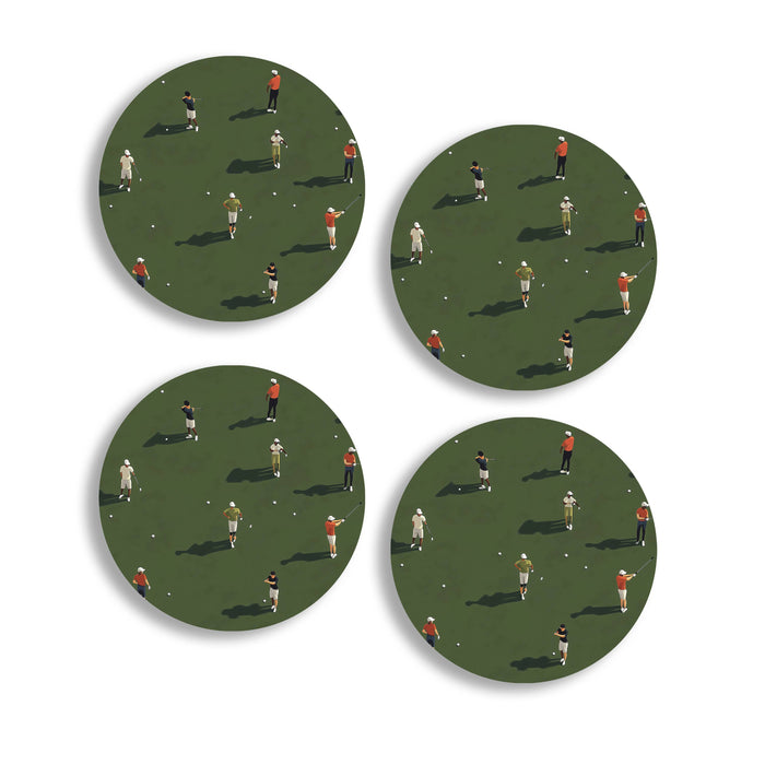 Golfers Ceramic Coaster