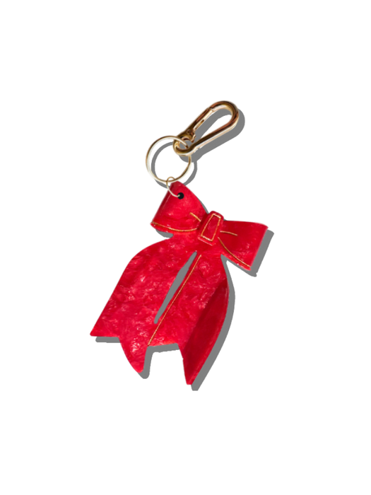 Hand-painted Bow Bag Charm/Keychain
