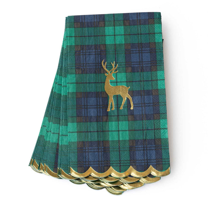 Green Plaid Guest Towels