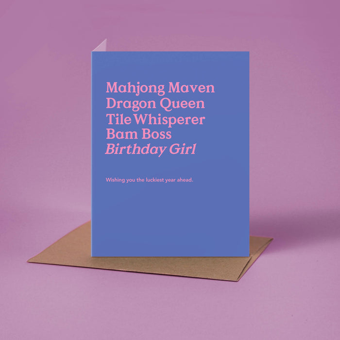 Mahjong Birthday Card