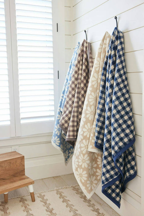 Gingham Navy Midi Blanket