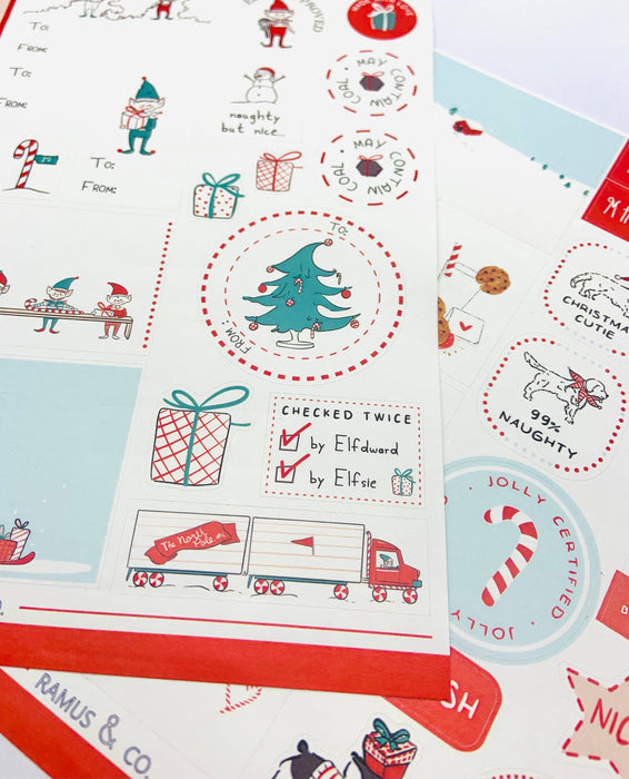 Checked Twice Gift Label Sheets