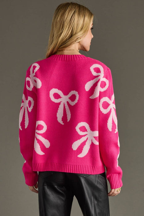 Pink Bow Sweater