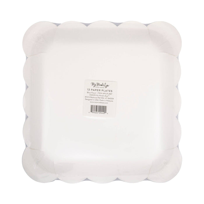 Blue Floral Plate