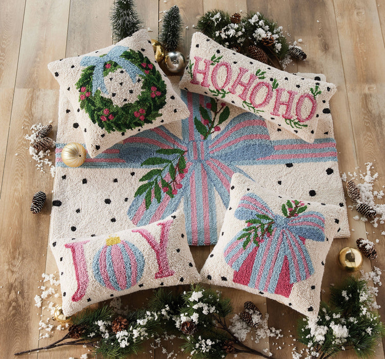 Spotted Ho Ho Ho Pillow