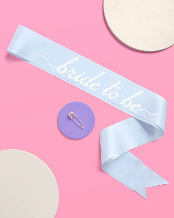 Blue Bride To Be Satin Sash