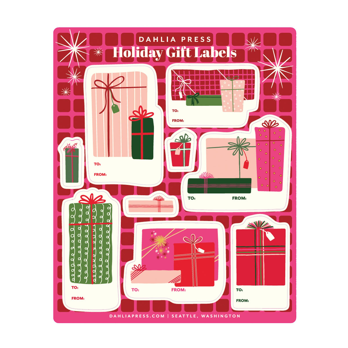 Red Holiday Gift Labels Sticker Sheets – Lovely Paperie & Gifts