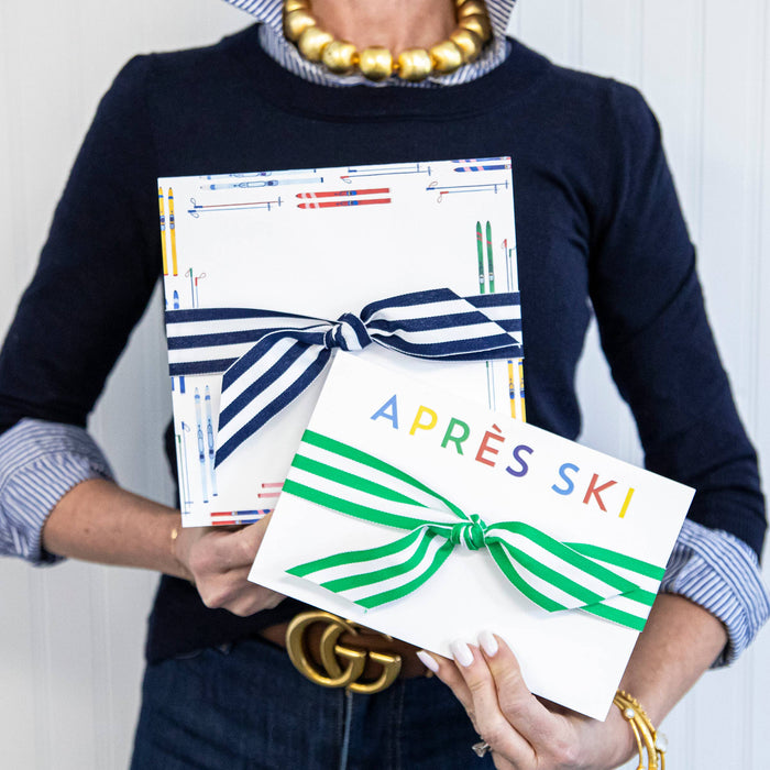 8"x8" Colorful Skis Notepad