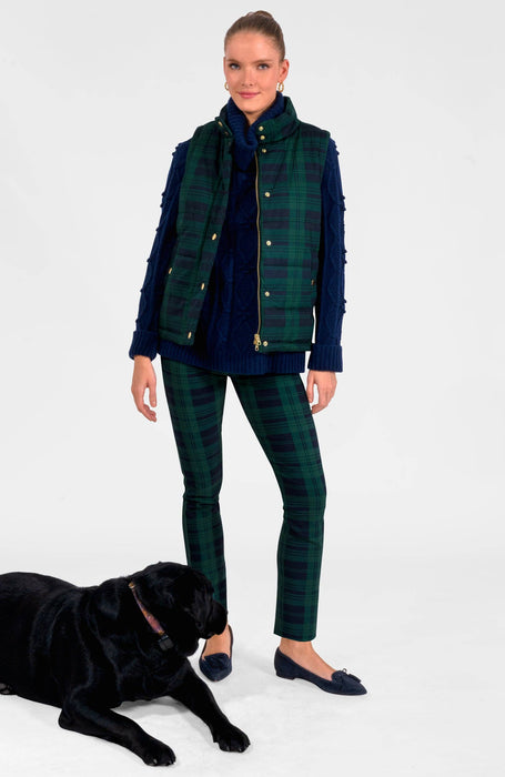 Puffer Vest | Black Watch Plaid