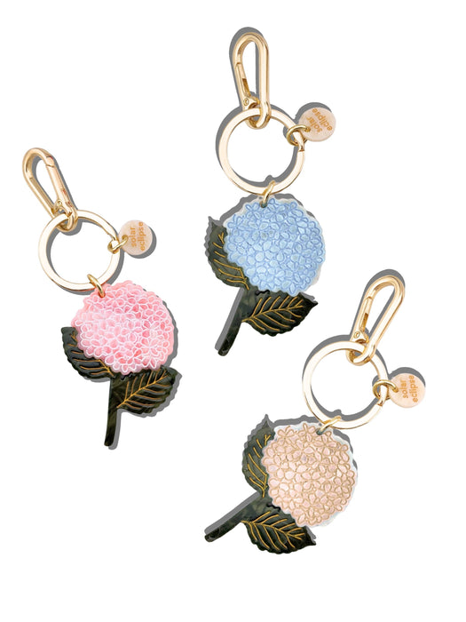 Hydrangea Bag Charm + Keychain