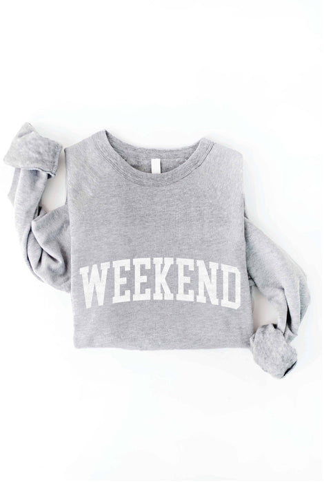 Heather Royal WEEKEND Sweatshirt