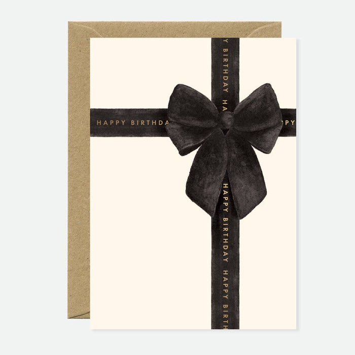 Birthday Black Bow Card