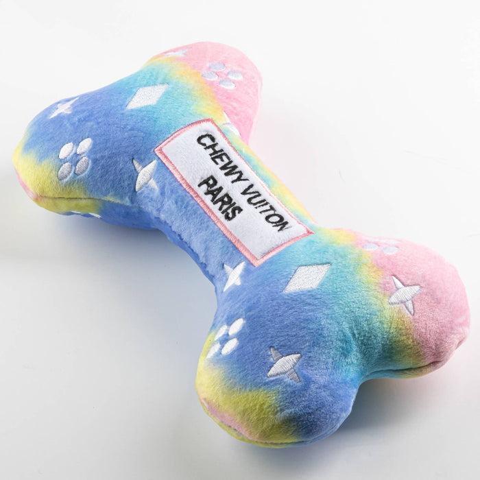 Mini Pink Ombre Chewy Vuiton Bone Dog Toy