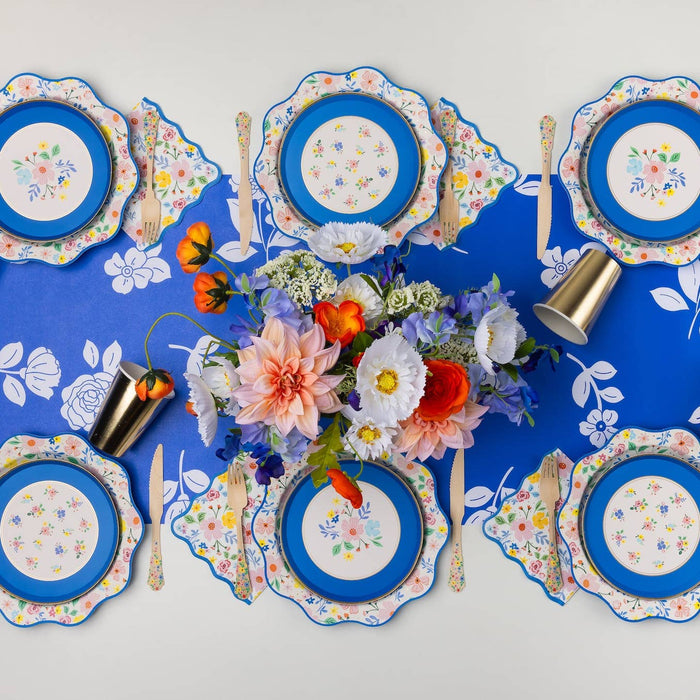 ELEGANT FLORAL DESSERT PLATES