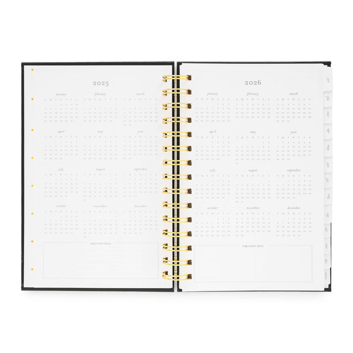 2025 Black Sm Spiral Planner