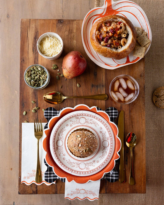 Falloween Pumpkin Shaped Plate