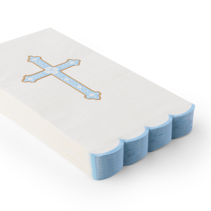 SKY BLUE CROSS GUEST TOWEL