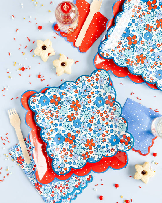 Floral Americana Dinner Napkin