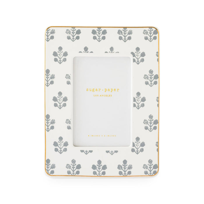 Slate Floral 4x6 Frame