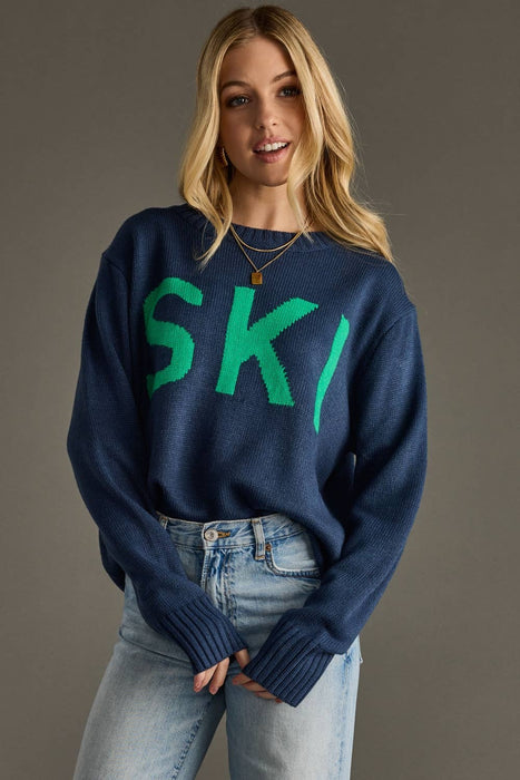 Navy Ski Sweater
