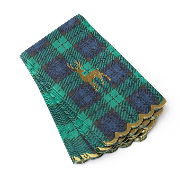 Green Plaid Guest Towels